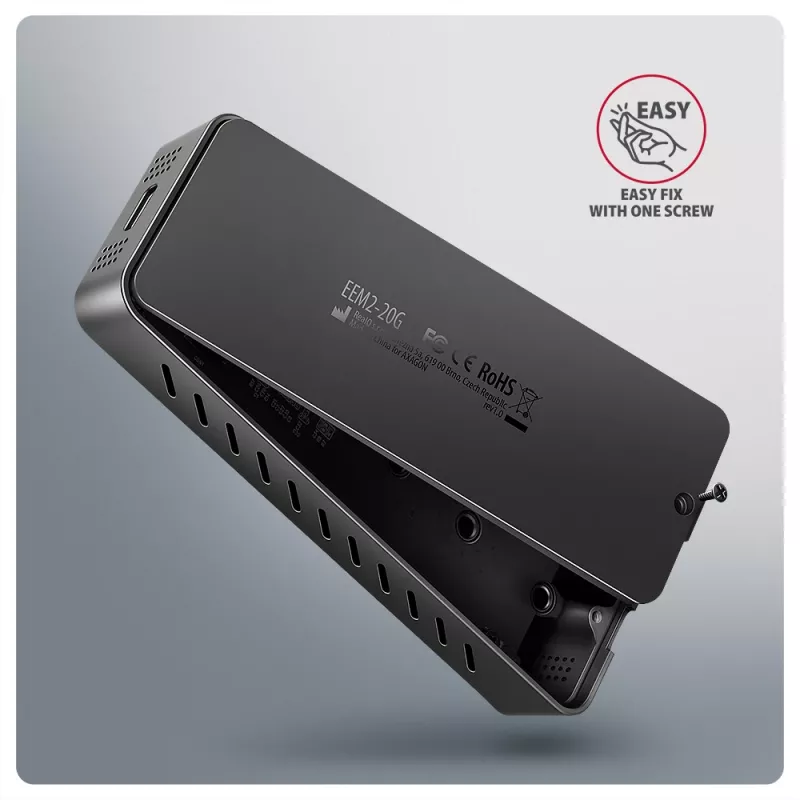 Axagon EEM2-20G USB-C 20Gbps - Box corazzato per SSD M.2 NVMe