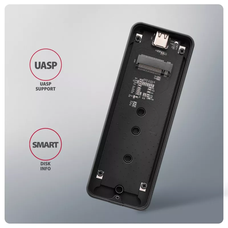 Axagon EEM2-20G USB-C 20Gbps - Box corazzato per SSD M.2 NVMe
