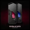 Axagon EEM2-GAM case esterno USB-C 10Gbps in metallo per SSD M.2 NVMe e SATA. Senza viti