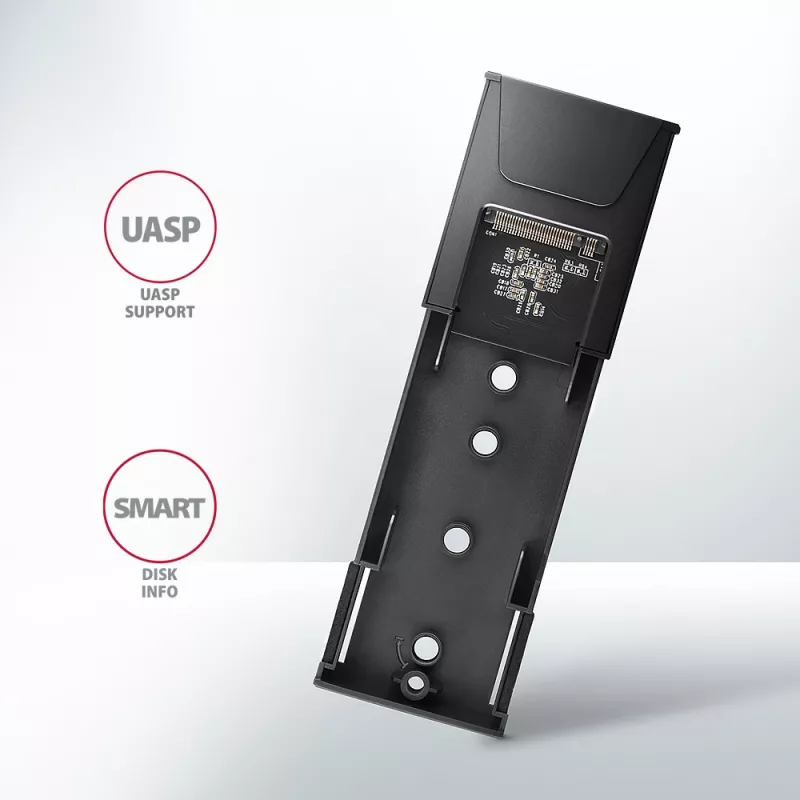 Axagon EEM2-GTS2 case esterno USB-C 10Gbit/s in metallo per SSD M.2 NVMe e SATA. Senza viti