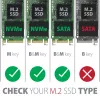 Axagon EEM2-GTS2 case esterno USB-C 10Gbit/s in metallo per SSD M.2 NVMe e SATA. Senza viti