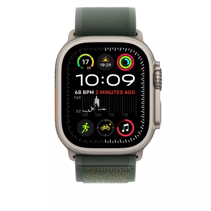 APPLE 49mm Green Trail Loop - S/m - finitura titanio naturale