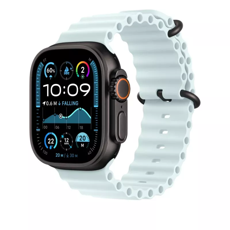 APPLE 49 mm prolunga Ice Blue Ocean Band – finitura titanio nero