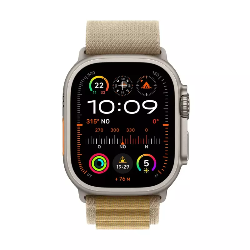 Smartwatch Apple Watch Ultra 2 GPS + Cellular 49mm custodia in titanio naturale Tan Alpine Loop Medium