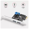 Axagon PCEU-232RS controller PCIe 2x ext. + 2x int. USB 5Gbps