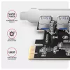 Axagon PCEU-430RS scheda controller PCIe 2.0 x1, 4x USB-A esterne 5 Gbps (USB 3.2 Gen 1), Renesas PD720201, UASP, alimentazione SATA a 15 pin