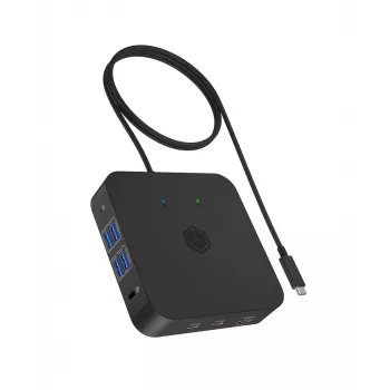 ICY BOX IB-DK4090-C docking station USB 3.2 Gen 2 (3.1 Gen 1) Type-C nero