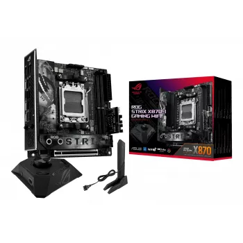 Scheda madre ASUS ROG STRIX X870-I GAMING WIFI mini ITX · AMD X870 · socket AM5 · DDR5 · 2 DIMM · Wi-Fi 7 · Bluetooth 5.4
