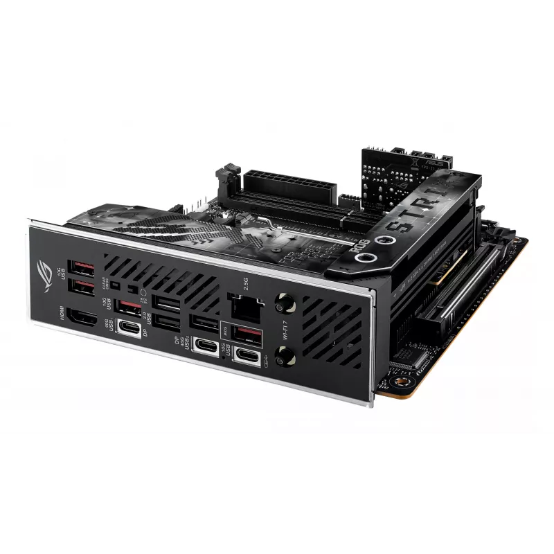 Scheda madre ASUS ROG STRIX X870-I GAMING WIFI mini ITX · AMD X870 · socket AM5 · DDR5 · 2 DIMM · Wi-Fi 7 · Bluetooth 5.4