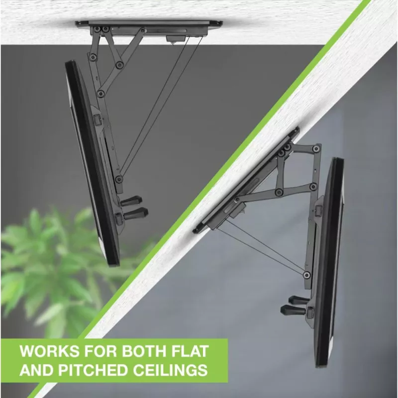 Supporto TV da soffitto motorizzato orientabile Techly con integrazione Smart Home per televisori da 32 a 70 pollici