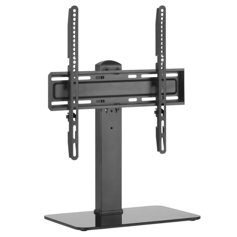 Techly ICA-LCD 323M supporto da scrivania per TV / monitor, 32–55 pollici (81,3–139,7 cm), 40 kg, orientabile, VESA 400x400, base in vetro temperato, nero
