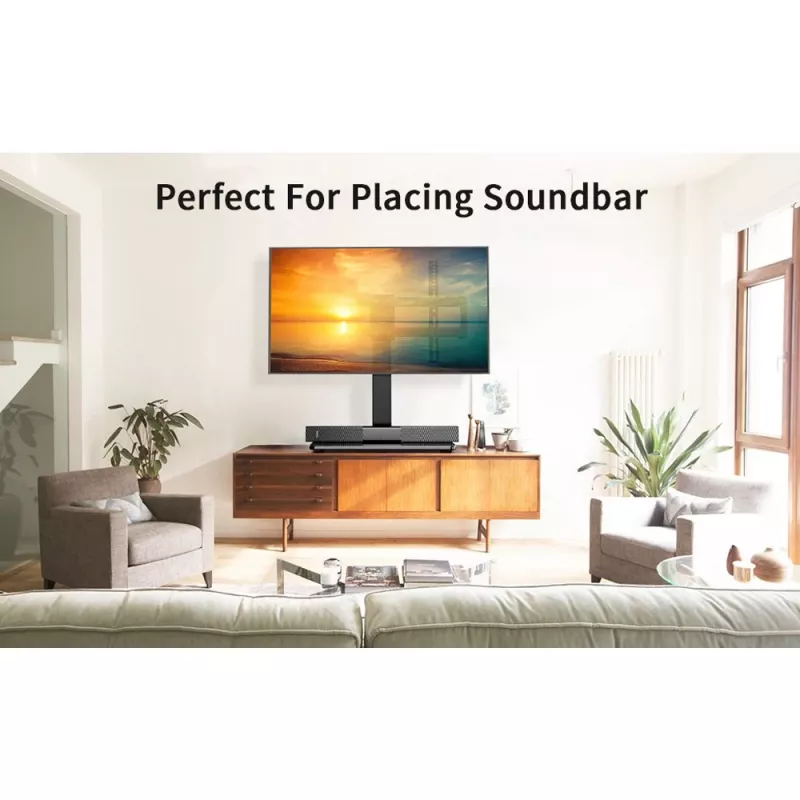 Techly ICA-LCD 323M supporto da scrivania per TV / monitor, 32–55 pollici (81,3–139,7 cm), 40 kg, orientabile, VESA 400x400, base in vetro temperato, nero