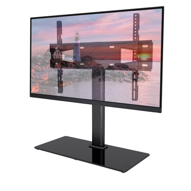 Techly ICA-LCD S07L supporto TV, 32-65 pollici (81-165,1 cm), 45 kg, VESA 600x400, base in vetro temperato, nero