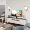 Techly ICA-LCD S07L supporto TV, 32-65 pollici (81-165,1 cm), 45 kg, VESA 600x400, base in vetro temperato, nero