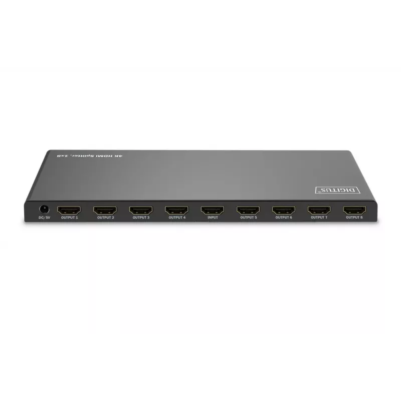 Splitter HDMI DIGITUS 1x8. 4K/60Hz HDCP 2.3. Controllo EDID