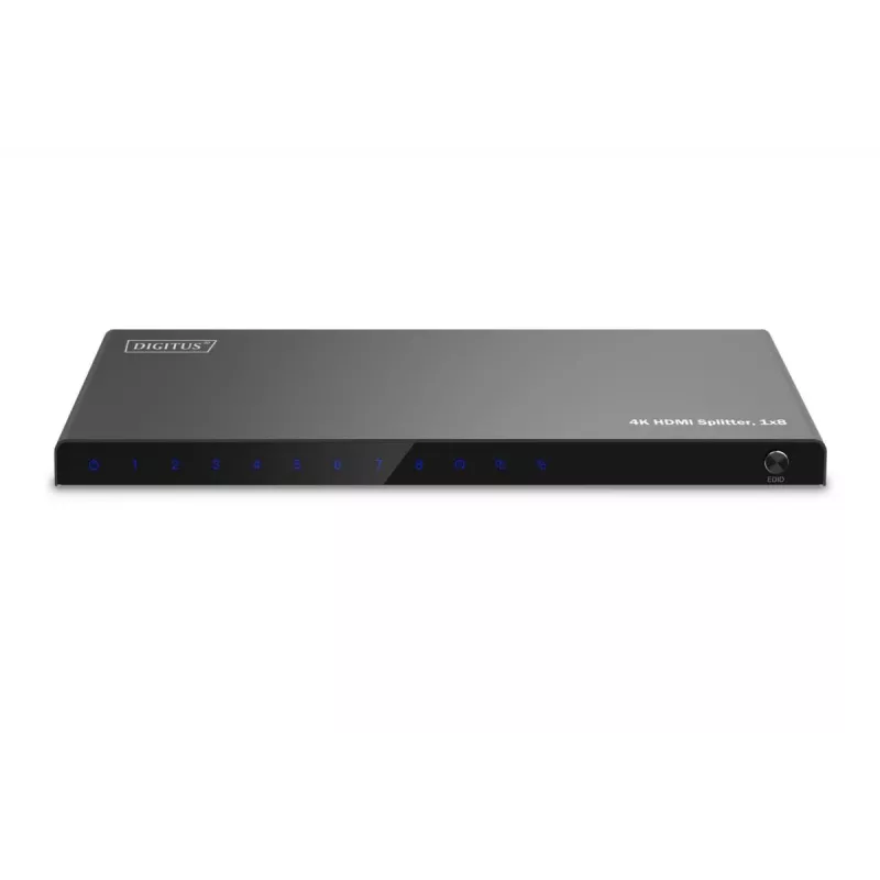 Splitter HDMI DIGITUS 1x8. 4K/60Hz HDCP 2.3. Controllo EDID