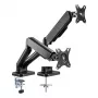 Techly ICA-LCD 462B braccio per monitor da scrivania, molla a gas, 17-32 pollici (43,2-81,3 cm), 9 kg, VESA 75x75/100x100, nero