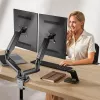 Techly ICA-LCD 462B braccio per monitor da scrivania, molla a gas, 17-32 pollici (43,2-81,3 cm), 9 kg, VESA 75x75/100x100, nero