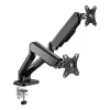 Techly ICA-LCD 462B braccio per monitor da scrivania, molla a gas, 17-32 pollici (43,2-81,3 cm), 9 kg, VESA 75x75/100x100, nero
