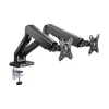 Techly ICA-LCD 462B braccio per monitor da scrivania, molla a gas, 17-32 pollici (43,2-81,3 cm), 9 kg, VESA 75x75/100x100, nero