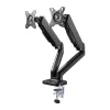 Techly ICA-LCD 462B braccio per monitor da scrivania, molla a gas, 17-32 pollici (43,2-81,3 cm), 9 kg, VESA 75x75/100x100, nero