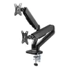 Techly ICA-LCD 462B braccio per monitor da scrivania, molla a gas, 17-32 pollici (43,2-81,3 cm), 9 kg, VESA 75x75/100x100, nero