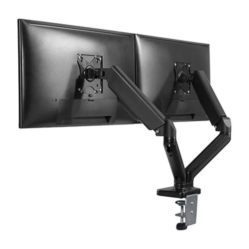 Techly ICA-LCD 462B braccio per monitor da scrivania, molla a gas, 17-32 pollici (43,2-81,3 cm), 9 kg, VESA 75x75/100x100, nero