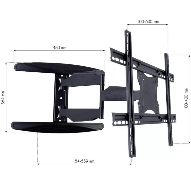 Techly 40-65 supporto a parete per TV LCD ultra sottile Full Motion nero ICA-PLB 171L