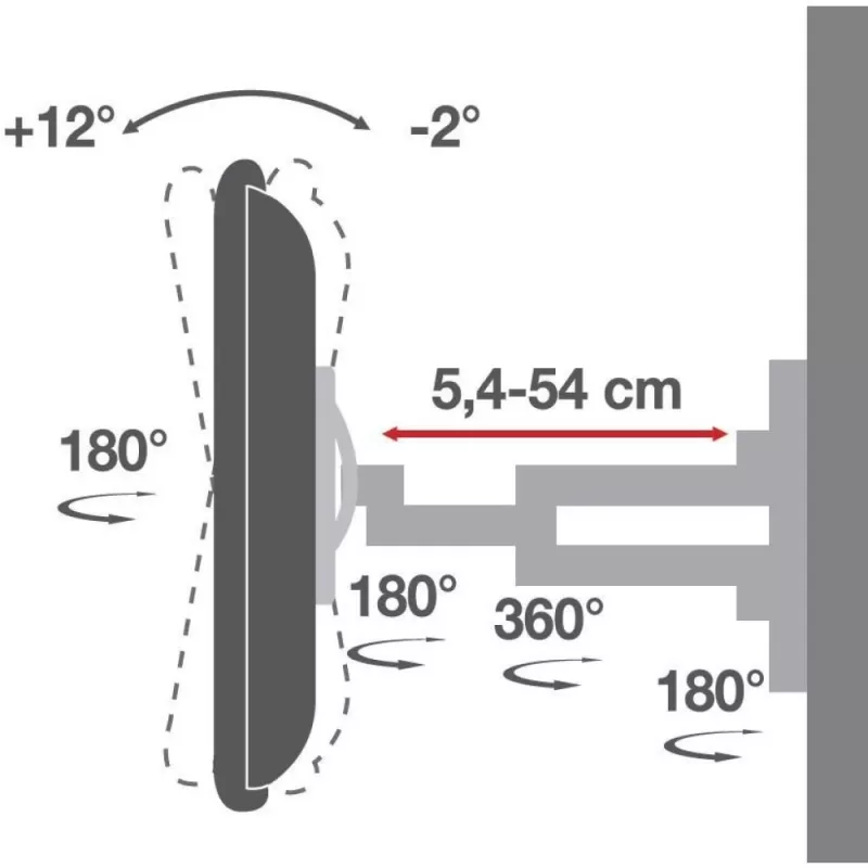Techly 40-65 supporto a parete per TV LCD ultra sottile Full Motion nero ICA-PLB 171L