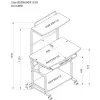 Techly scrivania per computer compatta multifunzione, nero lucido ICA-TB 7800BK
