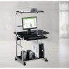 Techly scrivania per computer compatta multifunzione, nero lucido ICA-TB 7800BK