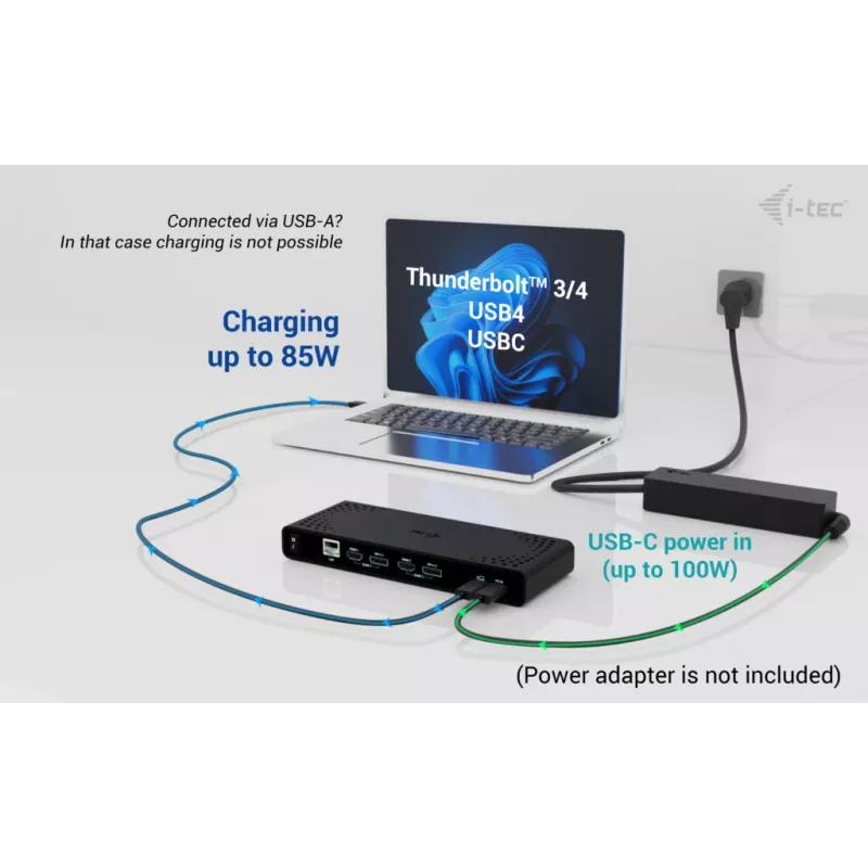 i-tec docking station universale Dual 4K Display + Power Delivery 85W