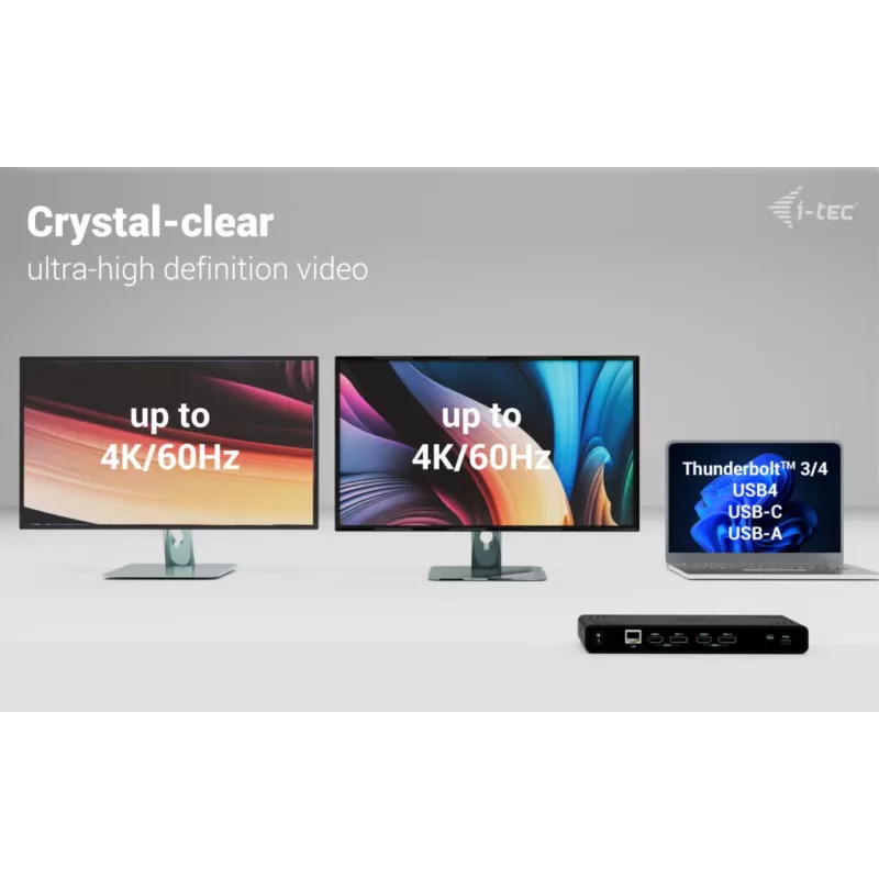 i-tec docking station universale Dual 4K Display + Power Delivery 85W