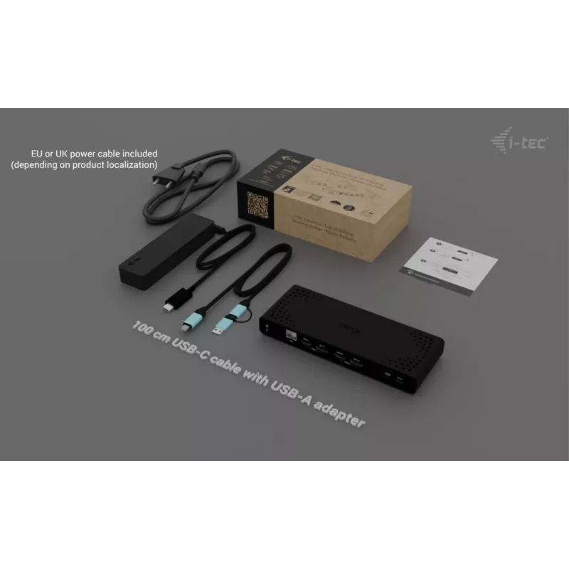 i-tec docking station universale Dual 4K Display + Power Delivery 85W