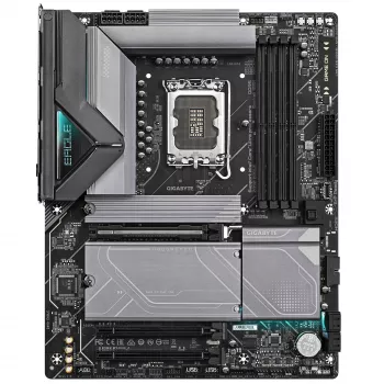 Scheda madre GIGABYTE Z890 EAGLE - Supporta CPU Intel Core Ultra (Serie 2), VRM 14+1+2 fasi, fino a 8800 MHz DDR5 (OC), 1xPCIe 5.0 M.2 + 3xPCIe 4.0 M.2, 2,5 GbE LAN, USB4