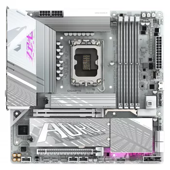Scheda madre GIGABYTE Z890M AORUS ELITE WIFI7 ICE - Supporta CPU Intel Core Ultra (Serie 2), VRM 12+1+2 fasi, fino a 8800MHz DDR5 (OC), 1xPCIe 5.0 + 2xPCIe 4.0, Wi-Fi 7, 2.5GbE LAN, USB 4