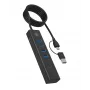 ICY BOX IB-HUB1737-C3 USB 3.2 Gen 1 (3.1 Gen 1) Type-C 5000 Mbit/s nero