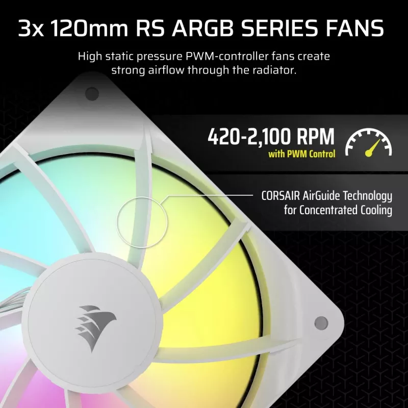 Dissipatore CPU a liquido CORSAIR Nautilus 240 RS ARGB All-in-One bianco