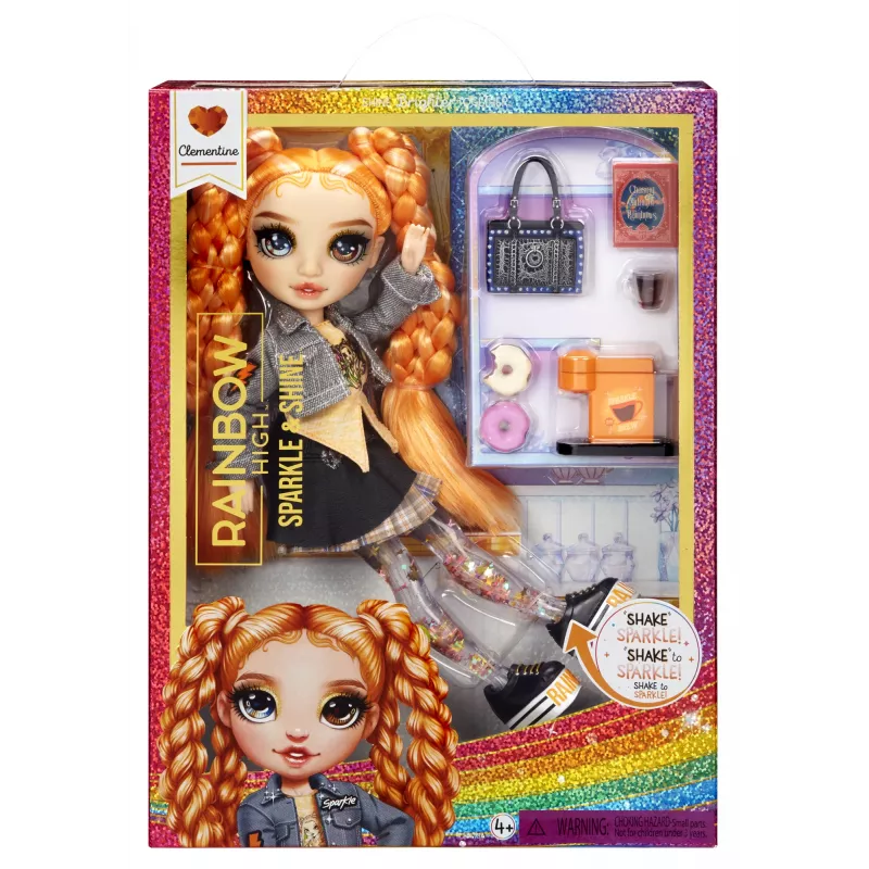 Rainbow High Sparkle & Shine Fashion Dolls – Clementine (Orange)