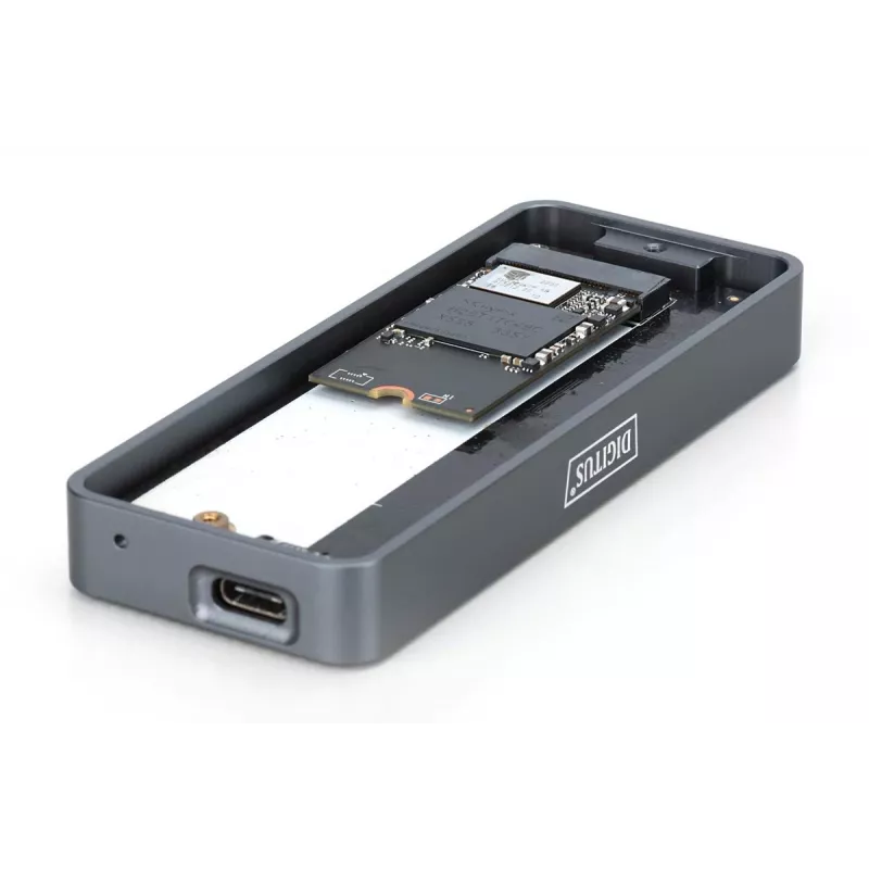 Case per disco fisso USB DIGITUS – NVMe 20 Gbit/s USB 3.2 Gen 2x2 alluminio senza attrezzi