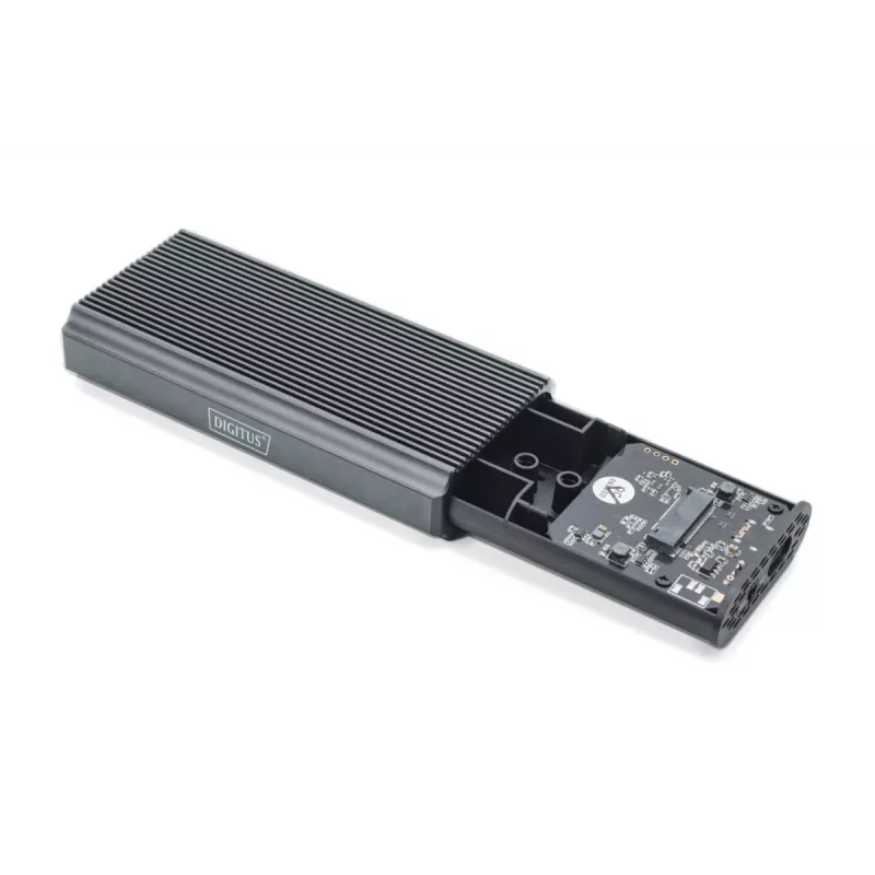 Case per disco fisso USB M.2 Digitus SSD esterno NVMe 40Gbps USB 4.0 alluminio senza attrezzi DA-71158