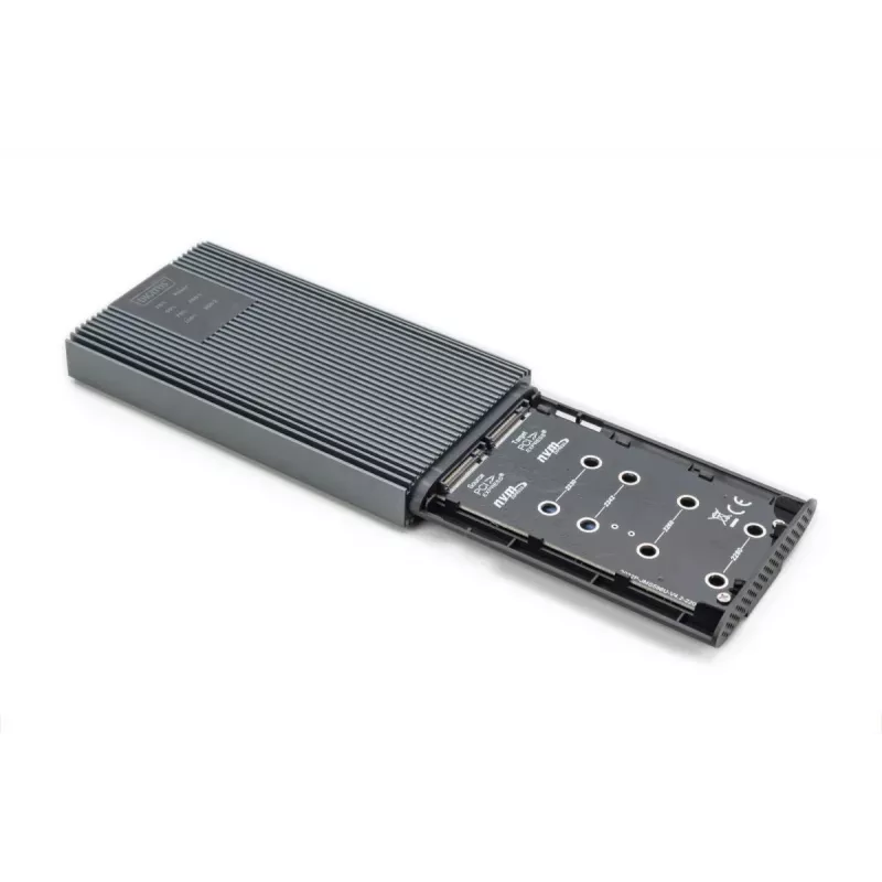 Stazione di clonazione NVMe DIGITUS - NVMe 20Gbits USB 3.2 Gen2 alluminio senza attrezzi