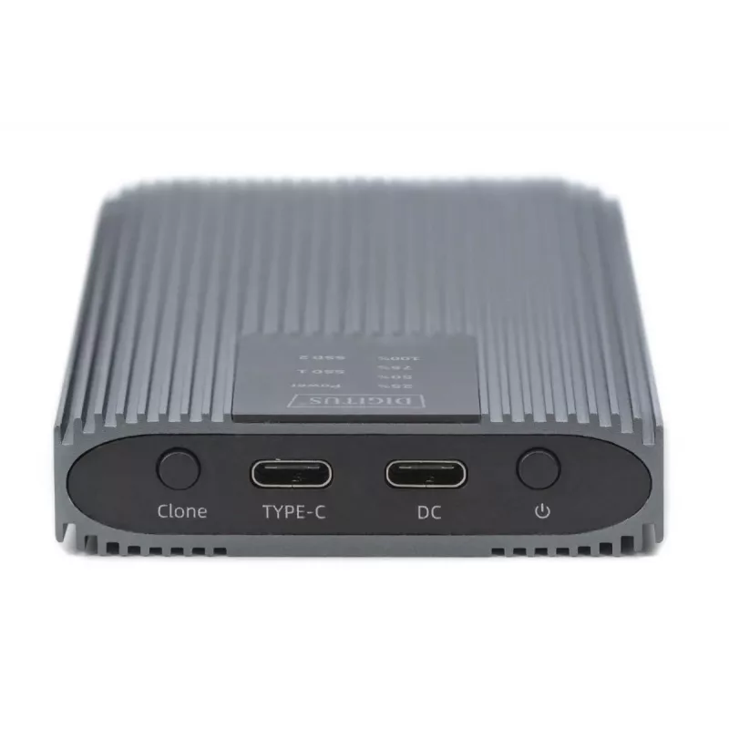 Stazione di clonazione NVMe DIGITUS - NVMe 20Gbits USB 3.2 Gen2 alluminio senza attrezzi