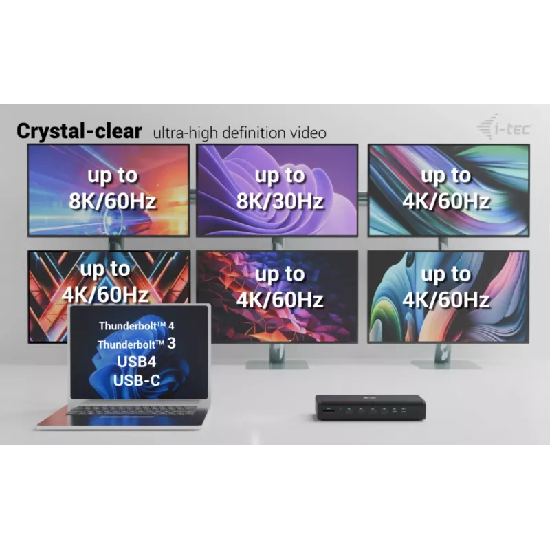 Docking station universale i-tec 6x 4K/60Hz + Power Delivery 140W