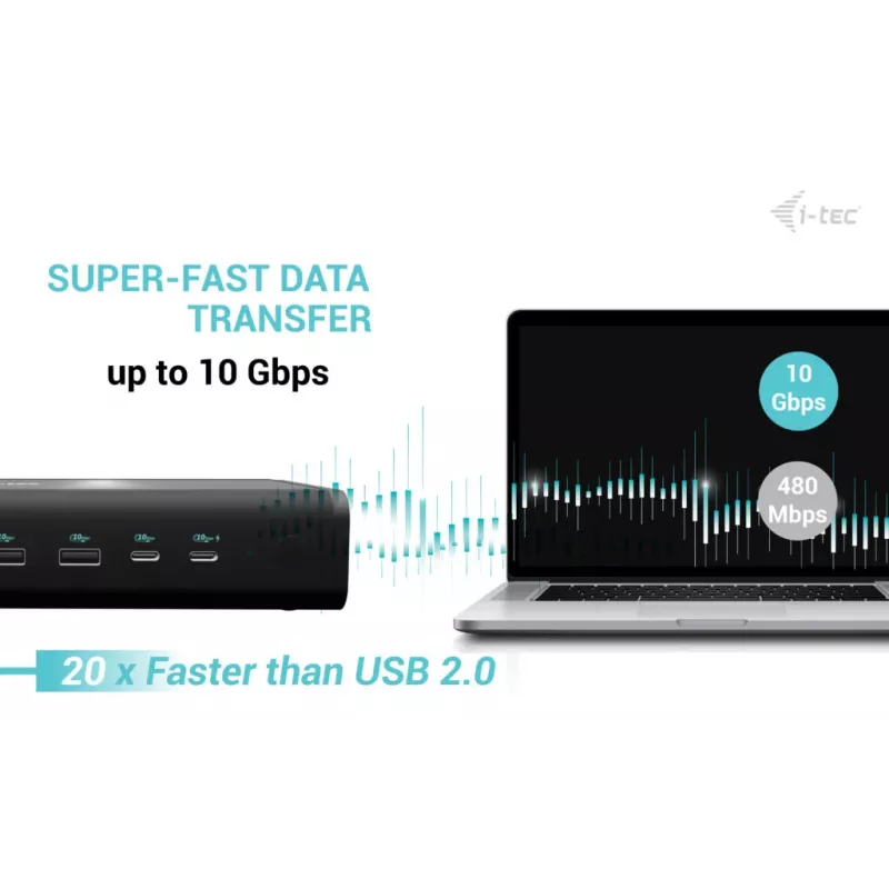 Docking station universale i-tec 6x 4K/60Hz + Power Delivery 140W