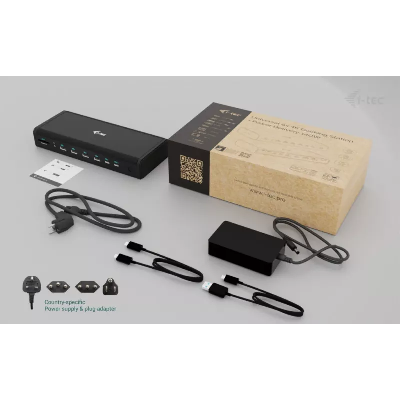 Docking station universale i-tec 6x 4K/60Hz + Power Delivery 140W