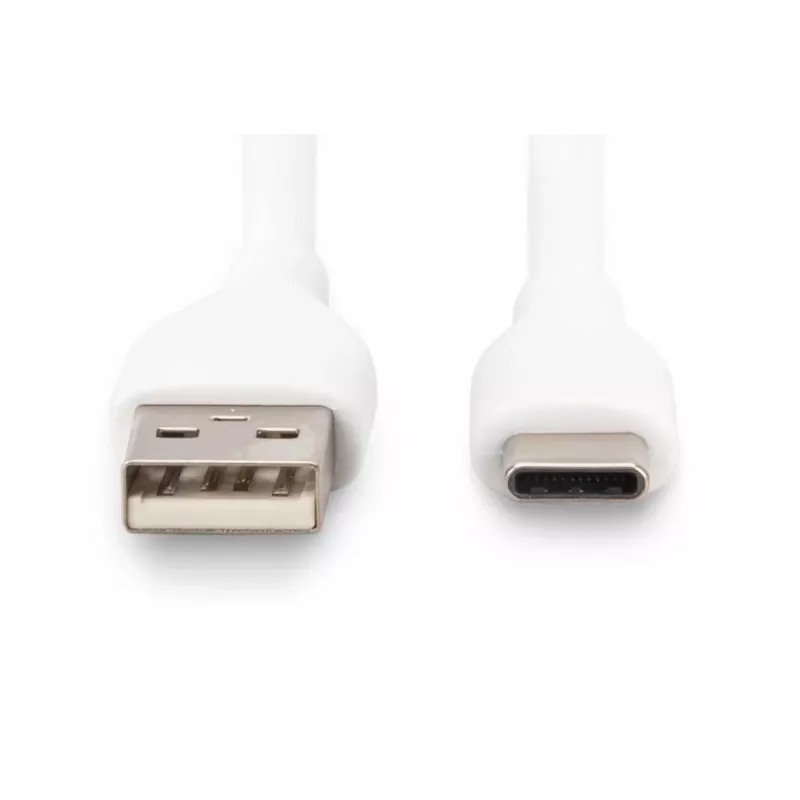 Cavo di ricarica in silicone USB-C DIGITUS USB-A – USB-C USB 2.0 60W – 50 cm bianco