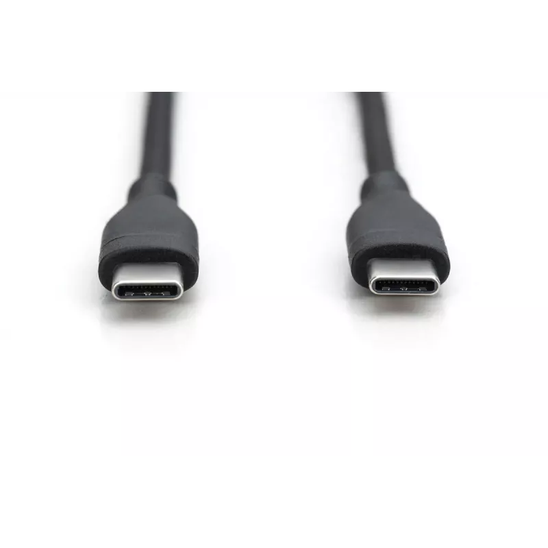Cavo di ricarica in silicone USB-C DIGITUS USB-C - USB-C USB 2.0 60W - 50cm nero