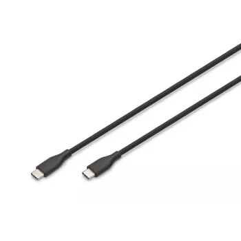 Cavo di ricarica in silicone USB-C DIGITUS USB-C - USB-C USB 2.0 60W - 2m nero