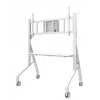 Neomounts MOVE Go XL FL50-575WH1 carrello portatv, 65-110 pollici, max 125 kg, VESA 100x100-1100x600, altezza regolabile 129-139 cm, bloccabile, installazione rapida, certificato TÜV, bianco